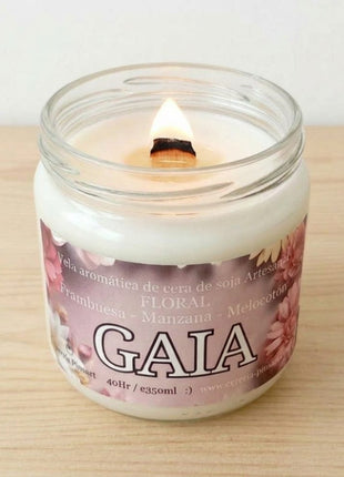 Vela tarro Gaia - Frambuesa Manzana y Melocotón