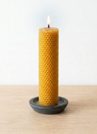 Vela de cera de abeja de 20x5cm 100% natural - 24 horas.