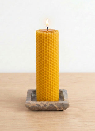 Vela de cera de abeja de 15x5cm 100% natural - 18 horas.