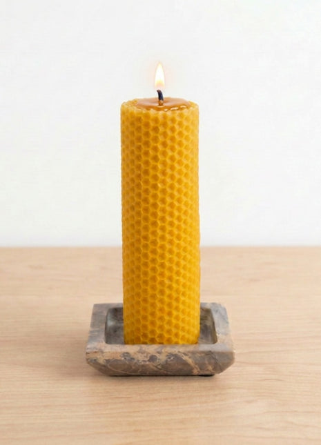 Vela de cera de abeja de 15x5cm 100% natural - 18 horas.
