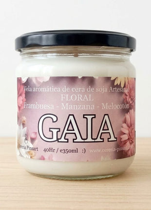 Vela tarro Gaia - Frambuesa Manzana y Melocotón