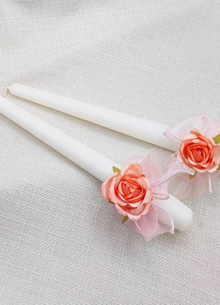 Vela para boda Organza Rosa - Ceremonia de la luz