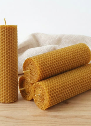 Vela de cera de abeja de 15x5cm 100% natural - 18 horas.