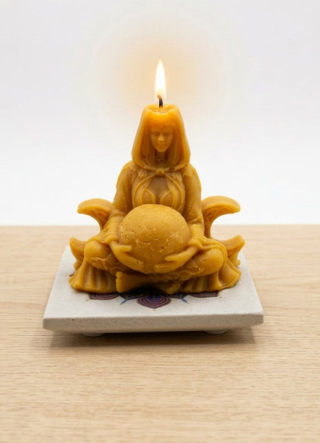 Vela de cera de abeja - Diosa Gaia