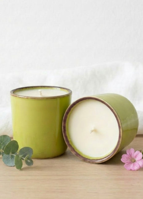 Vela aromática Citronela, Geranio y Limón Suculenta Verde