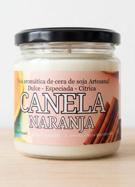 Vela tarro - Canela con Naranja