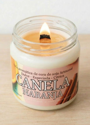 Vela tarro - Canela con Naranja
