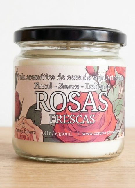 Vela tarro - Rosas Frescas