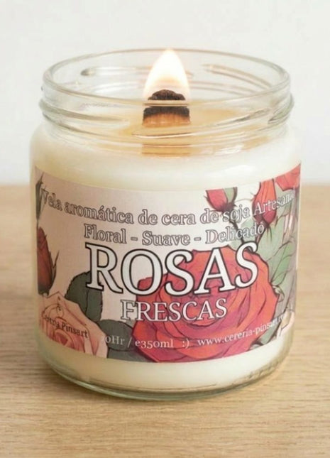 Vela tarro - Rosas Frescas