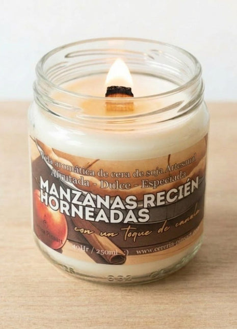 Vela tarro - Manzanas recién horneadas con un toque de Canela