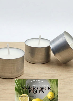 Velas de té de citronela, geranio y limos - 7 horas de duración - Cera de soja