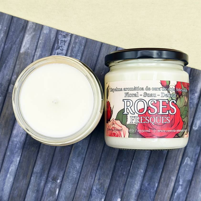 Espelma aromàtica en pot - Roses fresques - Imagen 3