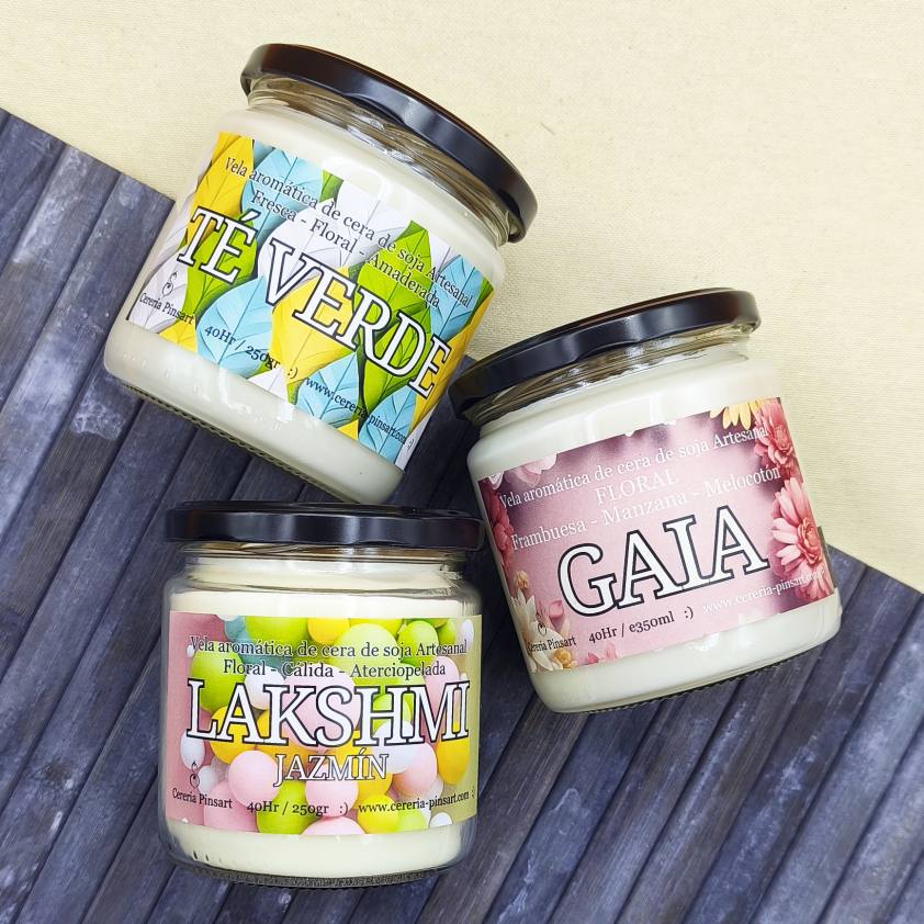 Kit de 3 velas aromáticas